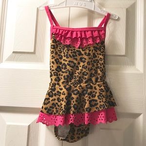 [3/6m] NWT Baby Girl Animal Print Swimsuit.